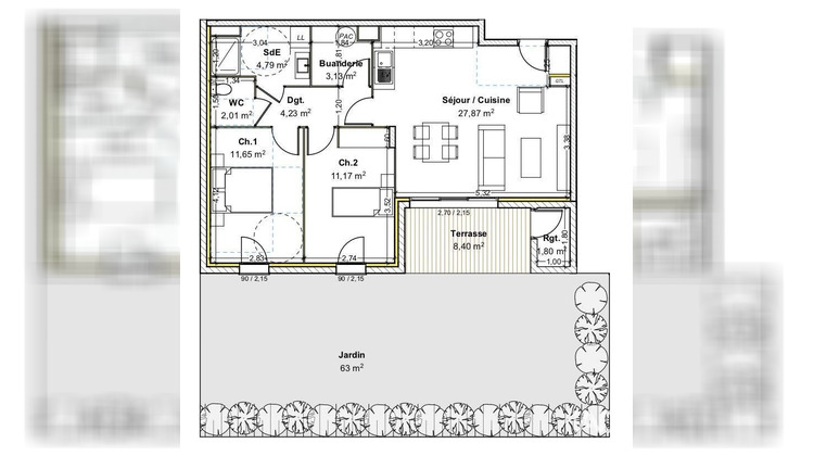 Ma-Cabane - Vente Appartement Guéreins, 64 m²