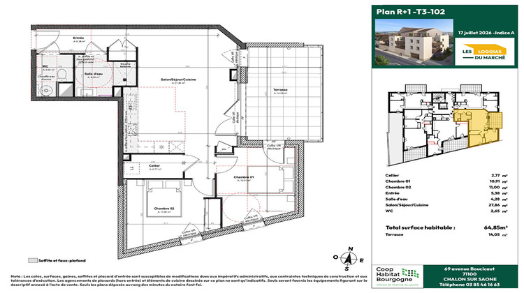 Ma-Cabane - Vente Appartement GUEUGNON, 64 m²
