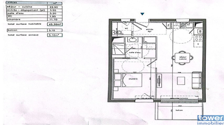 Ma-Cabane - Vente Appartement Guipavas, 45 m²