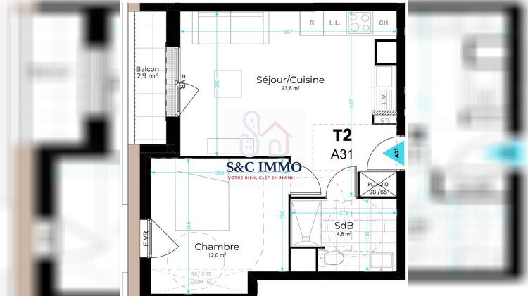 Ma-Cabane - Vente Appartement Hardricourt, 40 m²