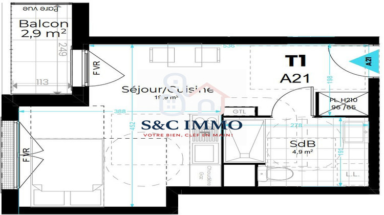 Ma-Cabane - Vente Appartement Hardricourt, 24 m²
