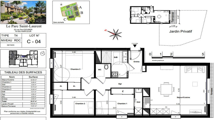 Ma-Cabane - Vente Appartement Harfleur, 82 m²
