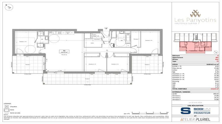 Ma-Cabane - Vente Appartement HAUTEVILLE SUR FIER, 113 m²