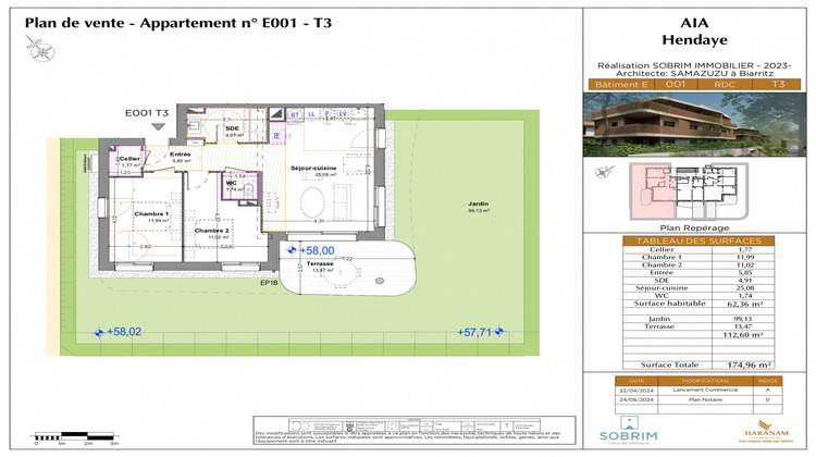 Ma-Cabane - Vente Appartement Hendaye, 62 m²