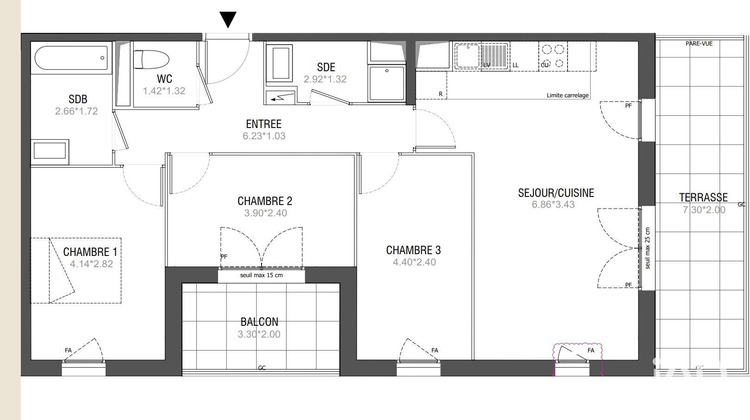 Ma-Cabane - Vente Appartement Hennebont, 75 m²