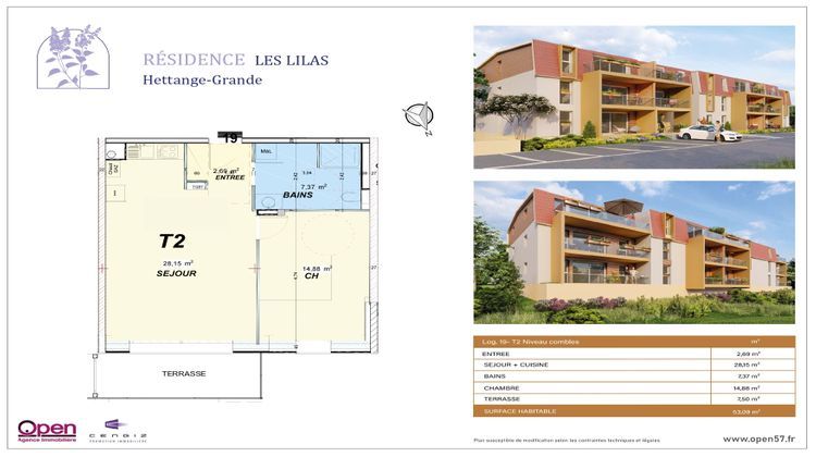 Ma-Cabane - Vente Appartement Hettange-Grande, 53 m²