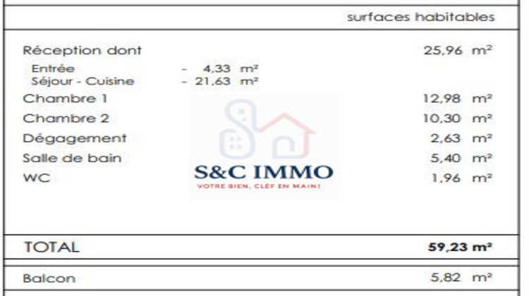 Ma-Cabane - Vente Appartement Houdan, 59 m²