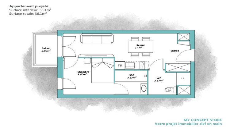 Ma-Cabane - Vente Appartement HOUILLES, 35 m²