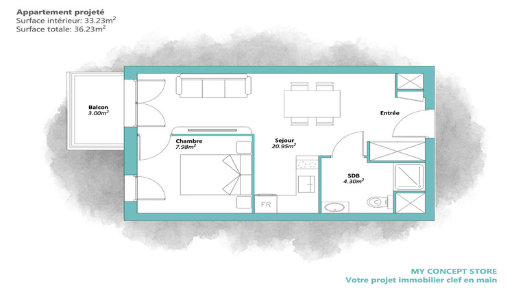 Ma-Cabane - Vente Appartement HOUILLES, 35 m²