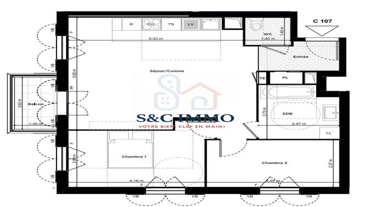 Ma-Cabane - Vente Appartement Igny, 65 m²
