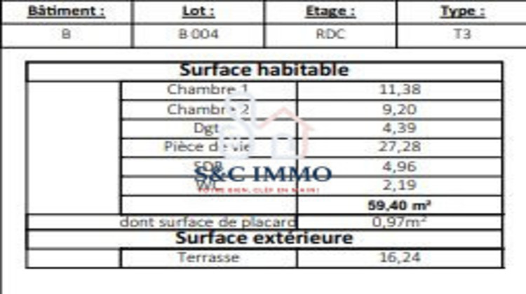 Ma-Cabane - Vente Appartement Igny, 59 m²