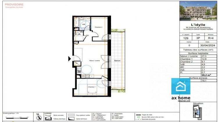 Ma-Cabane - Vente Appartement Illkirch-Graffenstaden, 59 m²