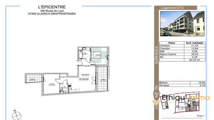 Ma-Cabane - Vente Appartement Illkirch-Graffenstaden, 62 m²