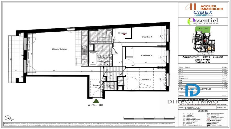 Ma-Cabane - Vente Appartement Issy-les-Moulineaux, 89 m²