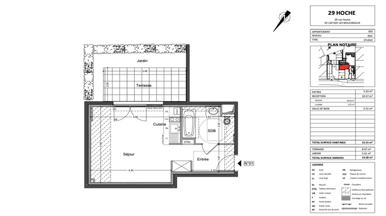 Ma-Cabane - Vente Appartement Issy-les-Moulineaux, 31 m²