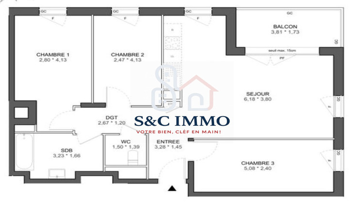 Ma-Cabane - Vente Appartement Ivry-sur-Seine (), 77 m²