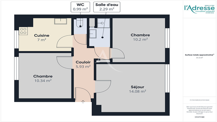 Ma-Cabane - Vente Appartement JOINVILLE-LE-PONT, 51 m²