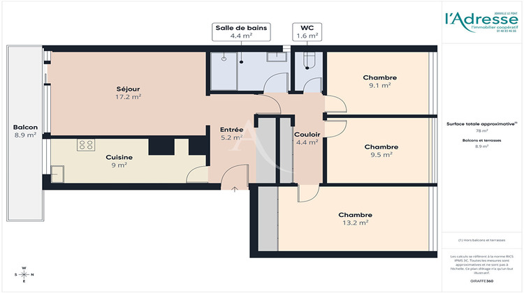 Ma-Cabane - Vente Appartement JOINVILLE-LE-PONT, 78 m²