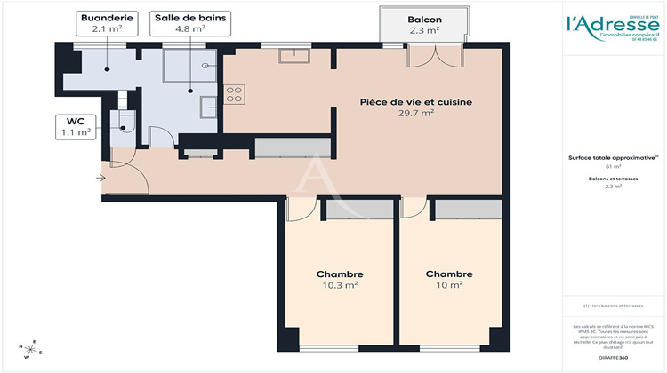 Ma-Cabane - Vente Appartement JOINVILLE-LE-PONT, 61 m²