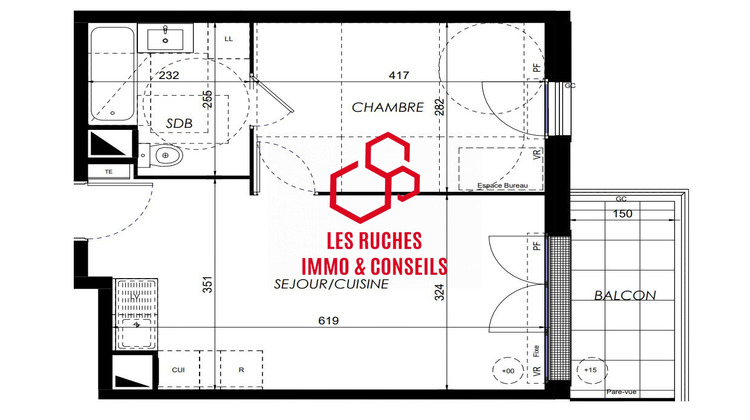 Ma-Cabane - Vente Appartement Jouy-le-Moutier, 37 m²