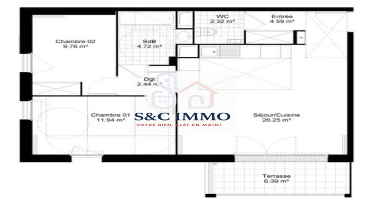Ma-Cabane - Vente Appartement Jouy-le-Moutier, 62 m²