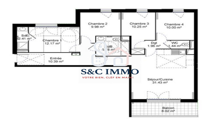 Ma-Cabane - Vente Appartement Jouy-le-Moutier, 95 m²
