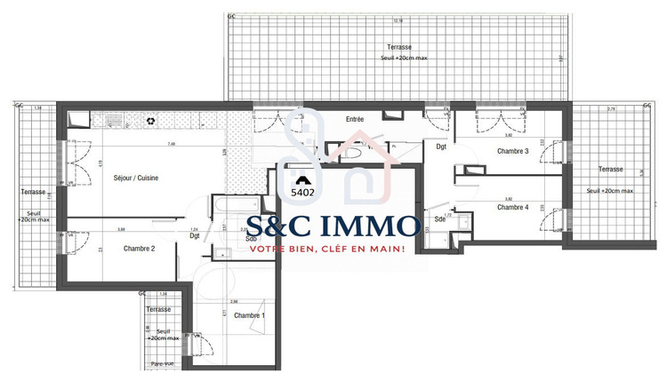Ma-Cabane - Vente Appartement Jouy-le-Moutier, 90 m²