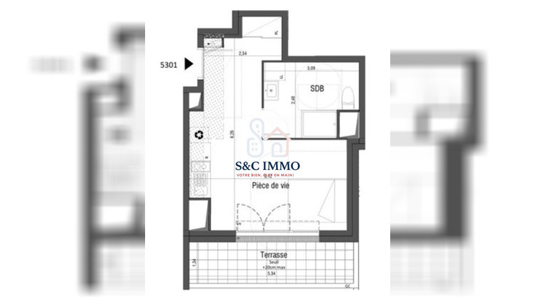 Ma-Cabane - Vente Appartement Jouy-le-Moutier, 29 m²