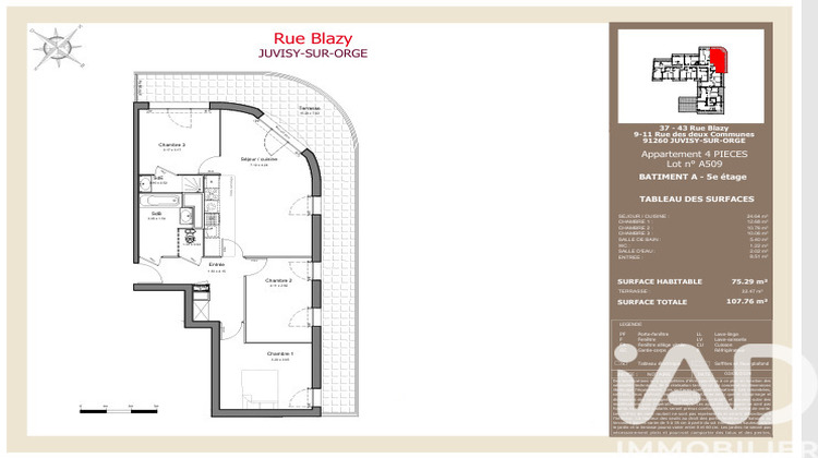 Ma-Cabane - Vente Appartement Juvisy-sur-Orge, 75 m²