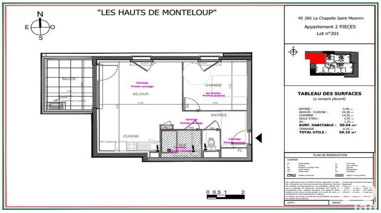 Ma-Cabane - Vente Appartement La Chapelle-Saint-Mesmin, 62 m²