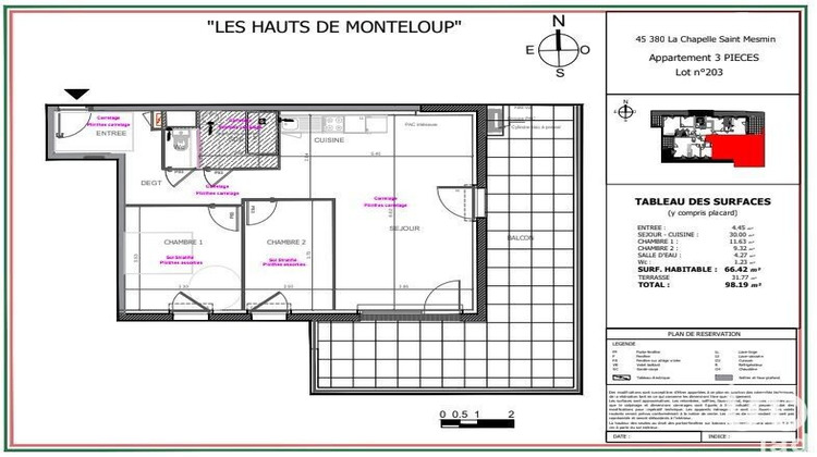 Ma-Cabane - Vente Appartement La Chapelle-Saint-Mesmin, 66 m²
