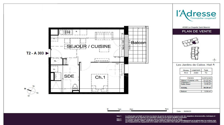 Ma-Cabane - Vente Appartement LA CHAPELLE-SAINT-MESMIN, 33 m²