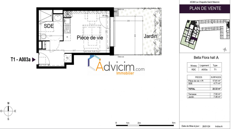 Ma-Cabane - Vente Appartement La Chapelle-Saint-Mesmin, 24 m²