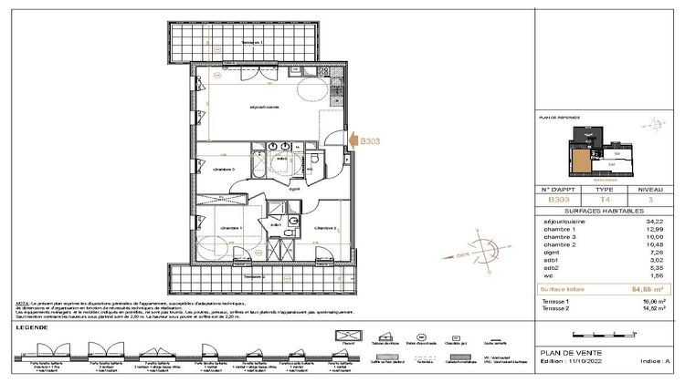 Ma-Cabane - Vente Appartement LA CHAPELLE-SUR-ERDRE, 84 m²