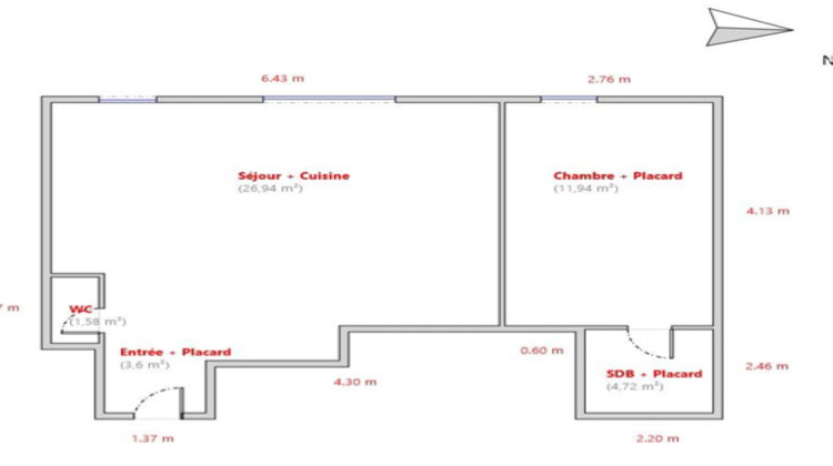 Ma-Cabane - Vente Appartement LA GARENNE-COLOMBES, 57 m²