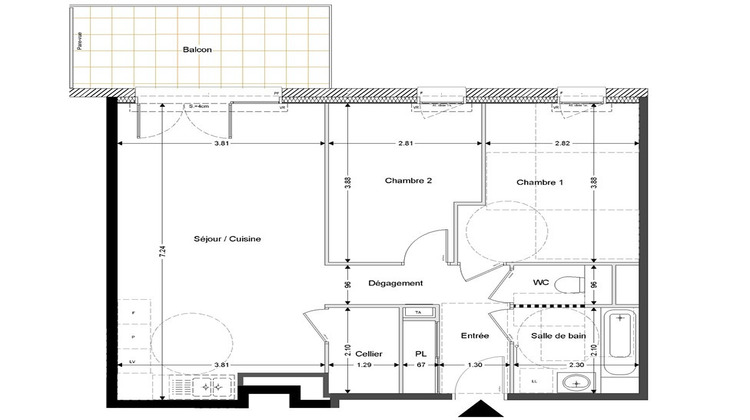 Ma-Cabane - Vente Appartement LA MOTTE-SERVOLEX, 65 m²