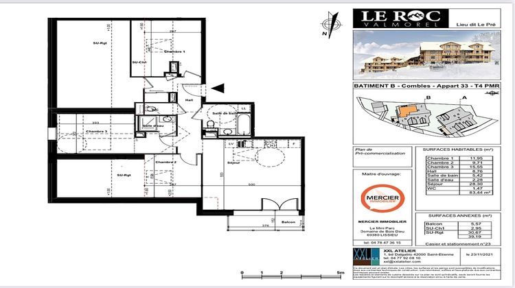 Ma-Cabane - Vente Appartement LA PLAGNE, 83 m²