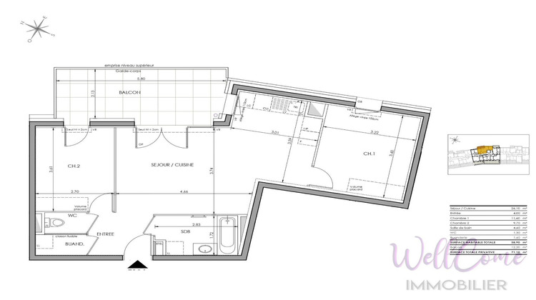 Ma-Cabane - Vente Appartement LA RAVOIRE, 58 m²