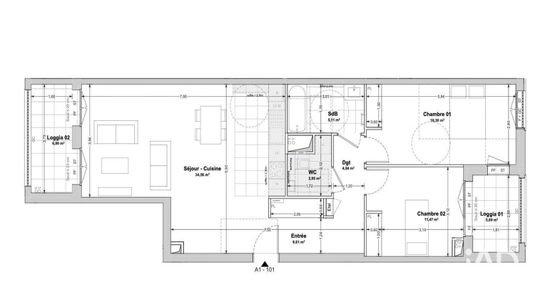 Ma-Cabane - Vente Appartement La Rochelle, 83 m²