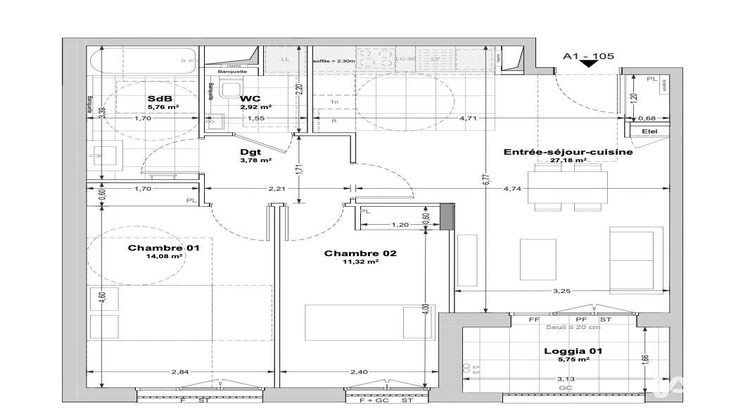 Ma-Cabane - Vente Appartement La Rochelle, 65 m²