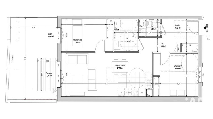 Ma-Cabane - Vente Appartement La Rochelle, 69 m²