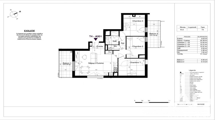 Ma-Cabane - Vente Appartement La Rochelle, 77 m²