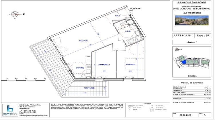 Ma-Cabane - Vente Appartement LA ROQUETTE SUR SIAGNE, 61 m²