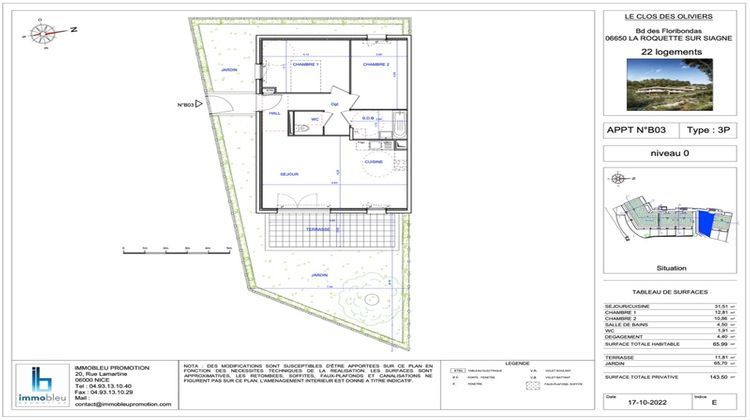 Ma-Cabane - Vente Appartement LA ROQUETTE SUR SIAGNE, 66 m²