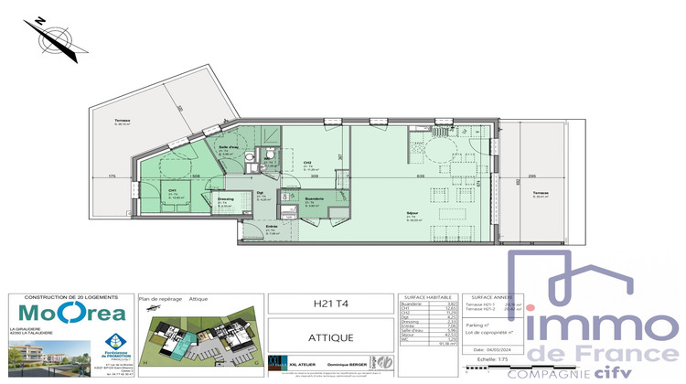 Ma-Cabane - Vente Appartement La Talaudière, 90 m²