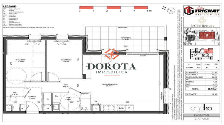 Ma-Cabane - Vente Appartement La Tronche, 65 m²