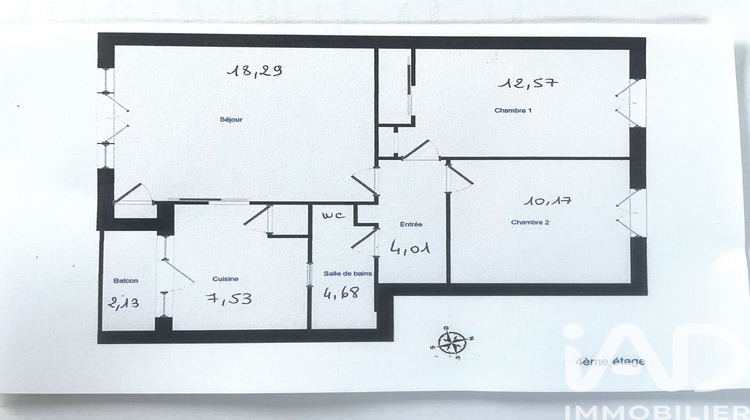 Ma-Cabane - Vente Appartement La Tronche, 57 m²