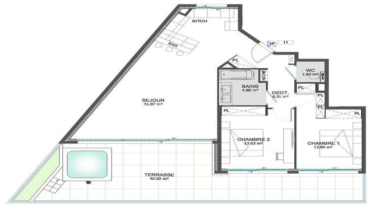 Ma-Cabane - Vente Appartement La Turbie, 80 m²