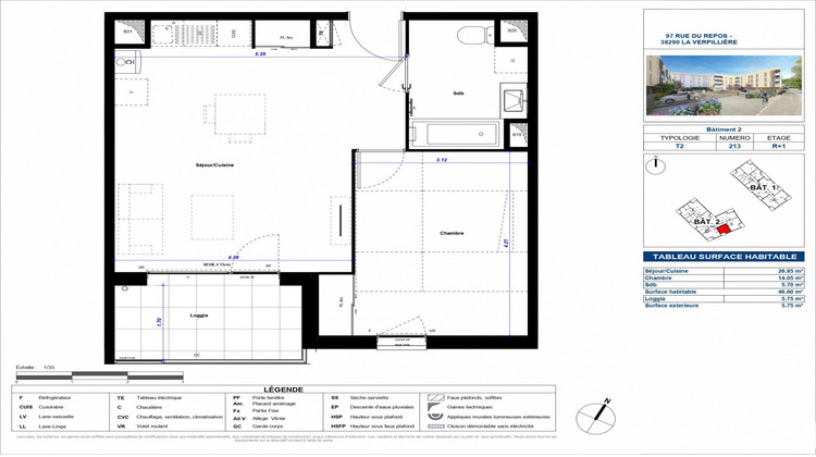 Ma-Cabane - Vente Appartement La Verpillière, 63 m²