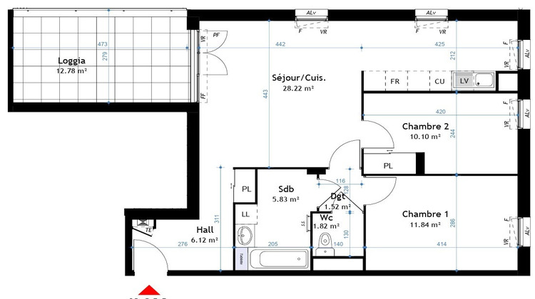 Ma-Cabane - Vente Appartement LA VERPILLIERE, 66 m²